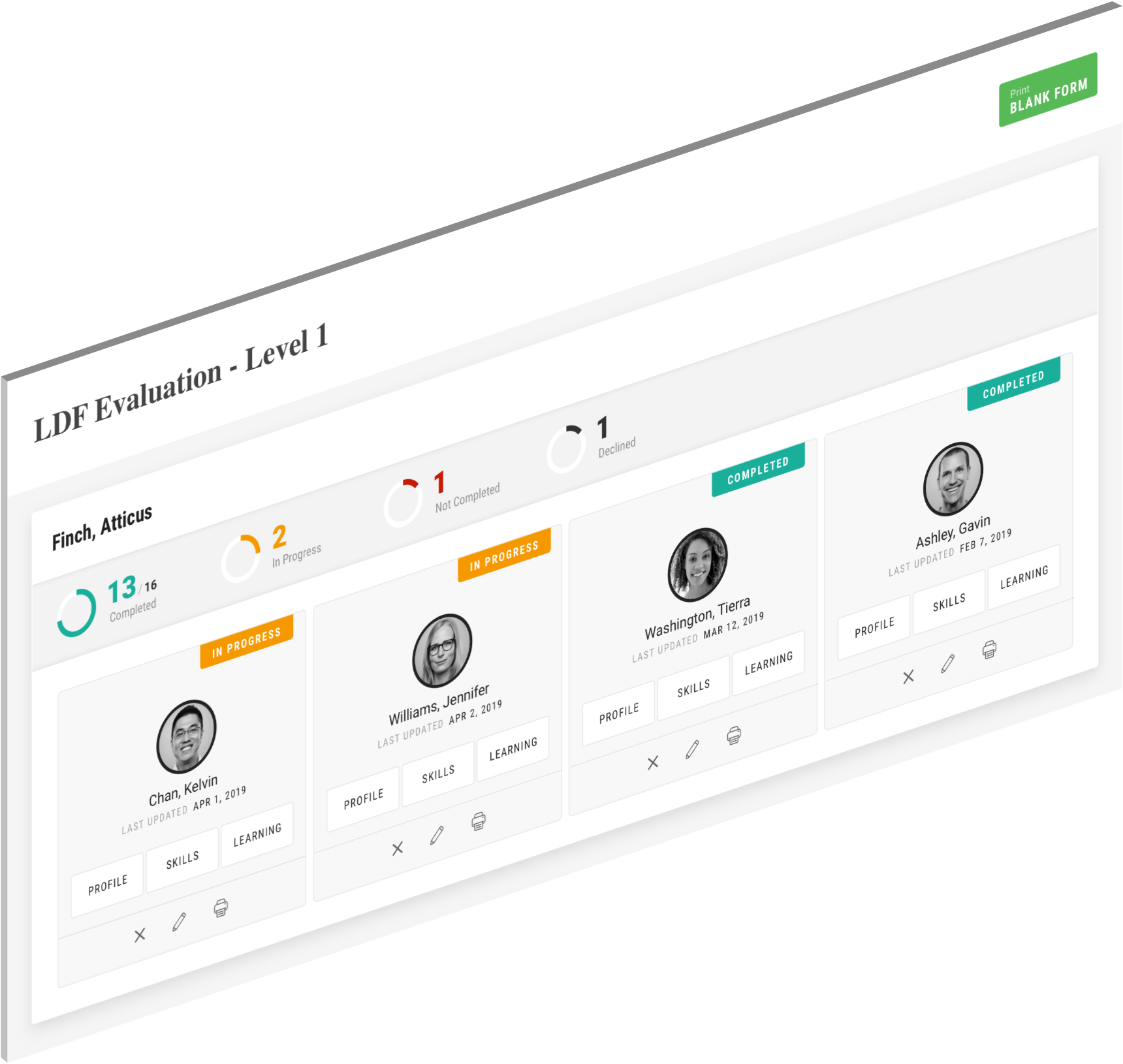 Integrate evaluations with other talent management processes